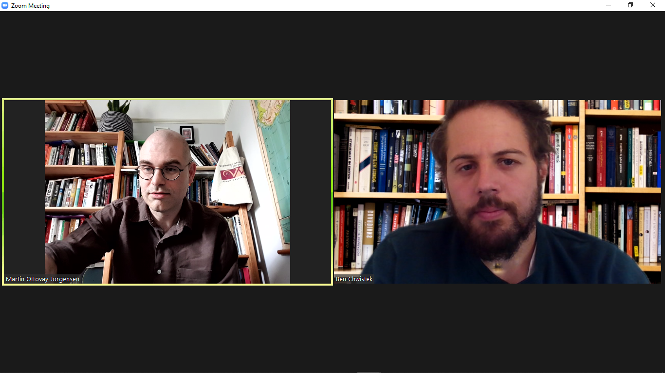 Two City Lit tutors on a Zoom call