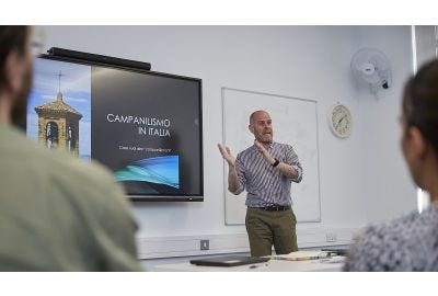 Tutor teaching a language class a City Lit