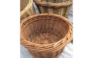 a trio of baskets woven with willow